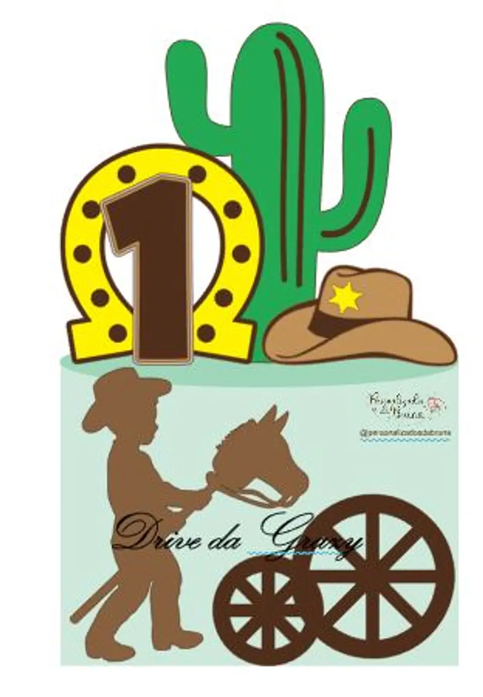 Arquivo de Corte Topo de Bolo Country Baby Cute Cowboy Cowgirl Boiadeira 15 1