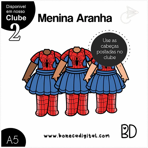Kit Digital Homem Aranha Meninas 67