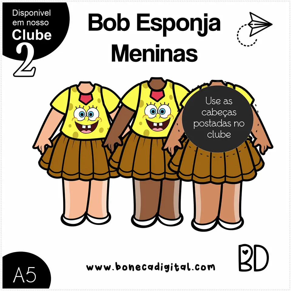 Kit Digital Bob Esponja Meninas 56 1