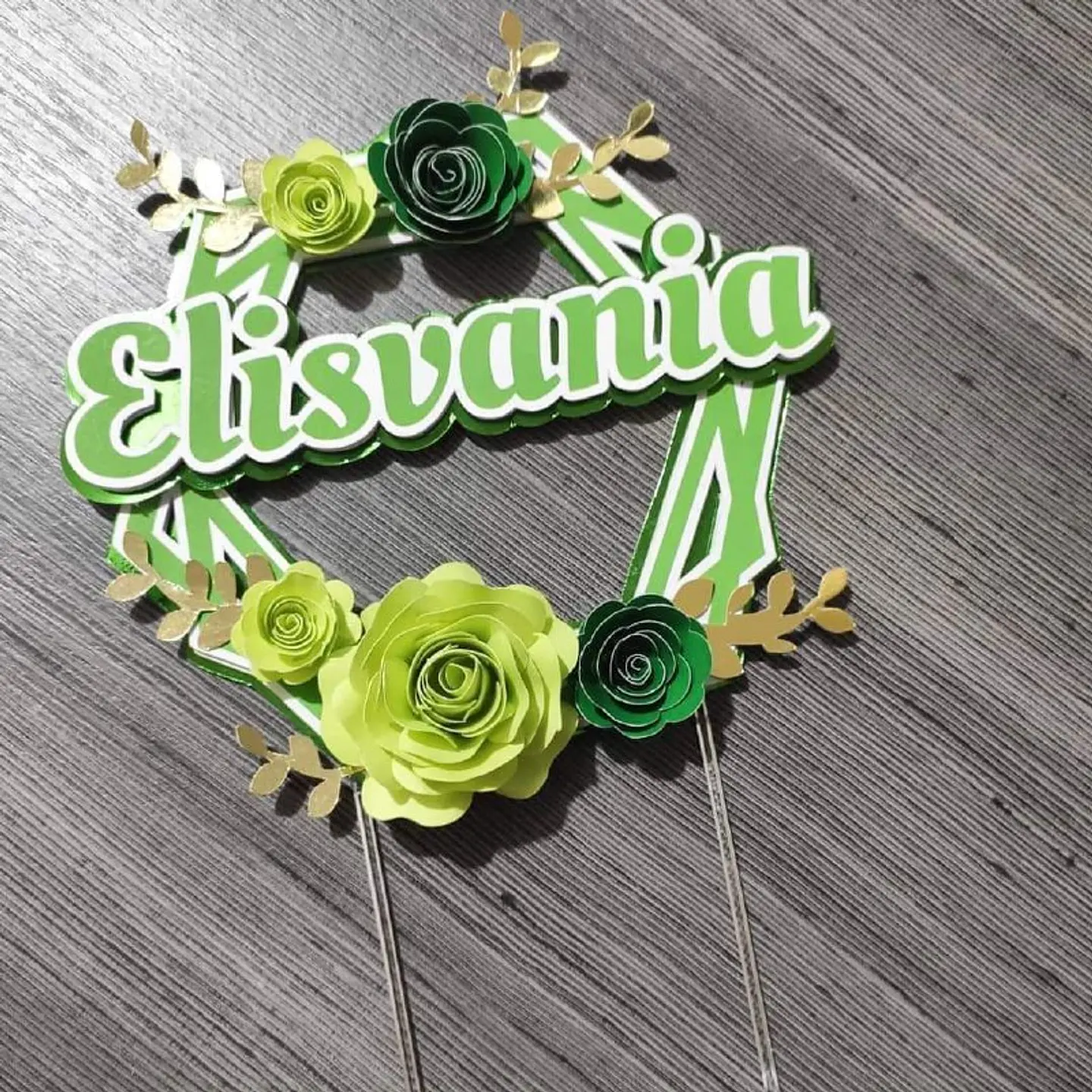 Arquivo de Corte Topo de Bolo Circulos e Geométricos Floral 40 1