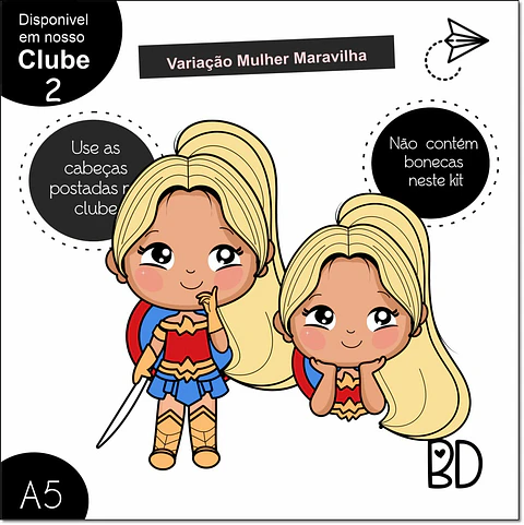 Kit Digital Mulher Maravilha Variação 107