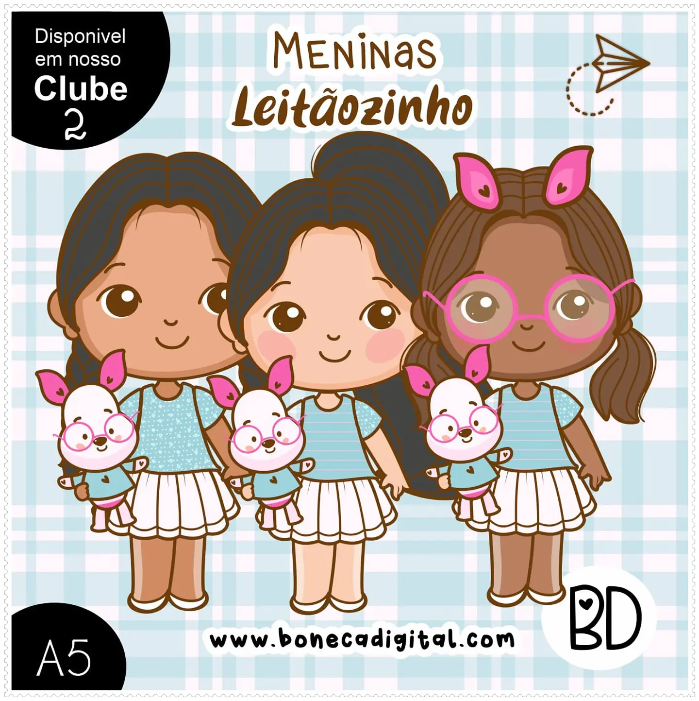 Kit Digital Meninas Leitãzinho 18 1