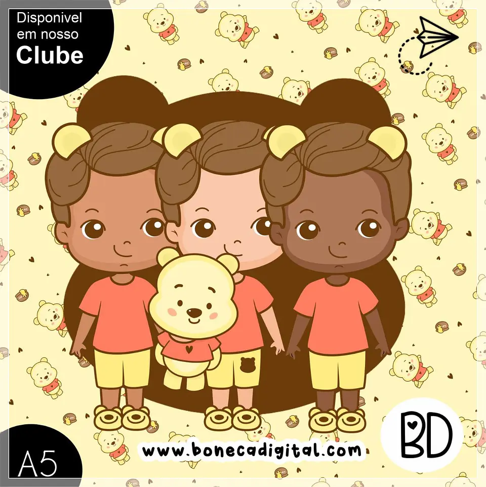 Kit Digital Variação Meninos PoOh 46 1