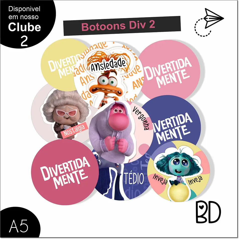 Kit Digital Divertidamente 2 Bottons 88 1