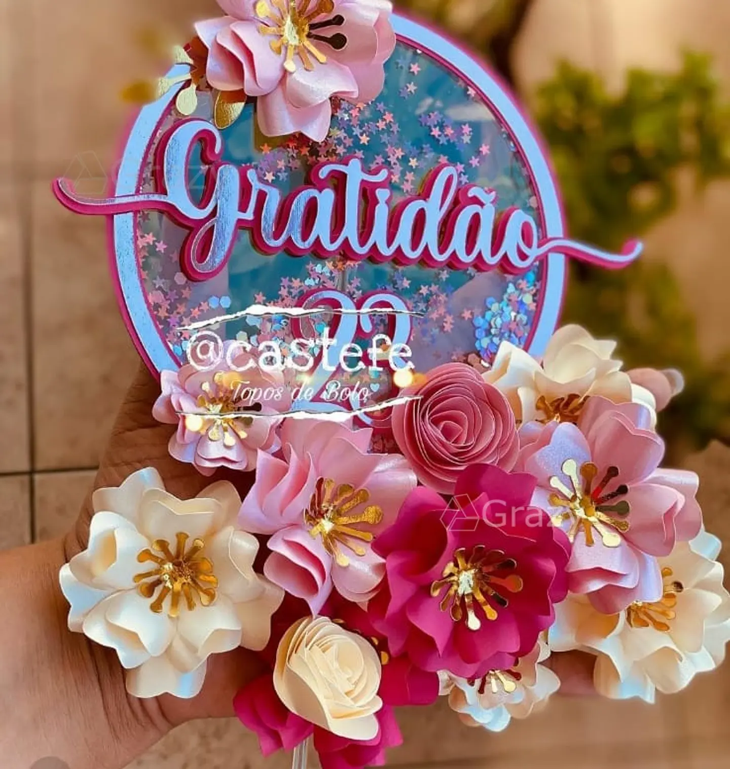 Arquivo de Corte Topo de Bolo Circulos e Geométricos Floral 36 1