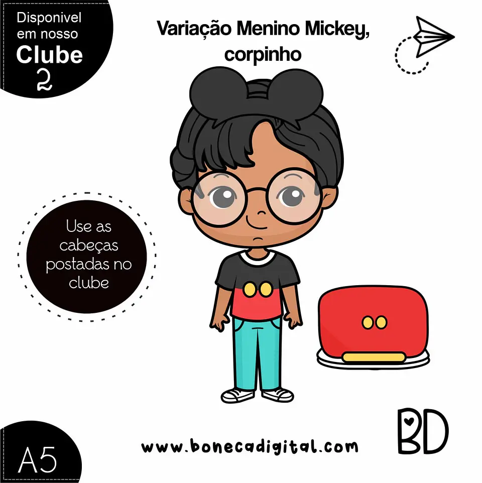 Kit Digital Variação Mickey Meninos 84 1