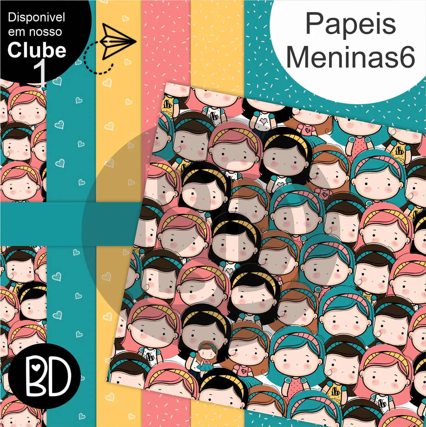 Kit Digital Papeis Meninas 6 87 1