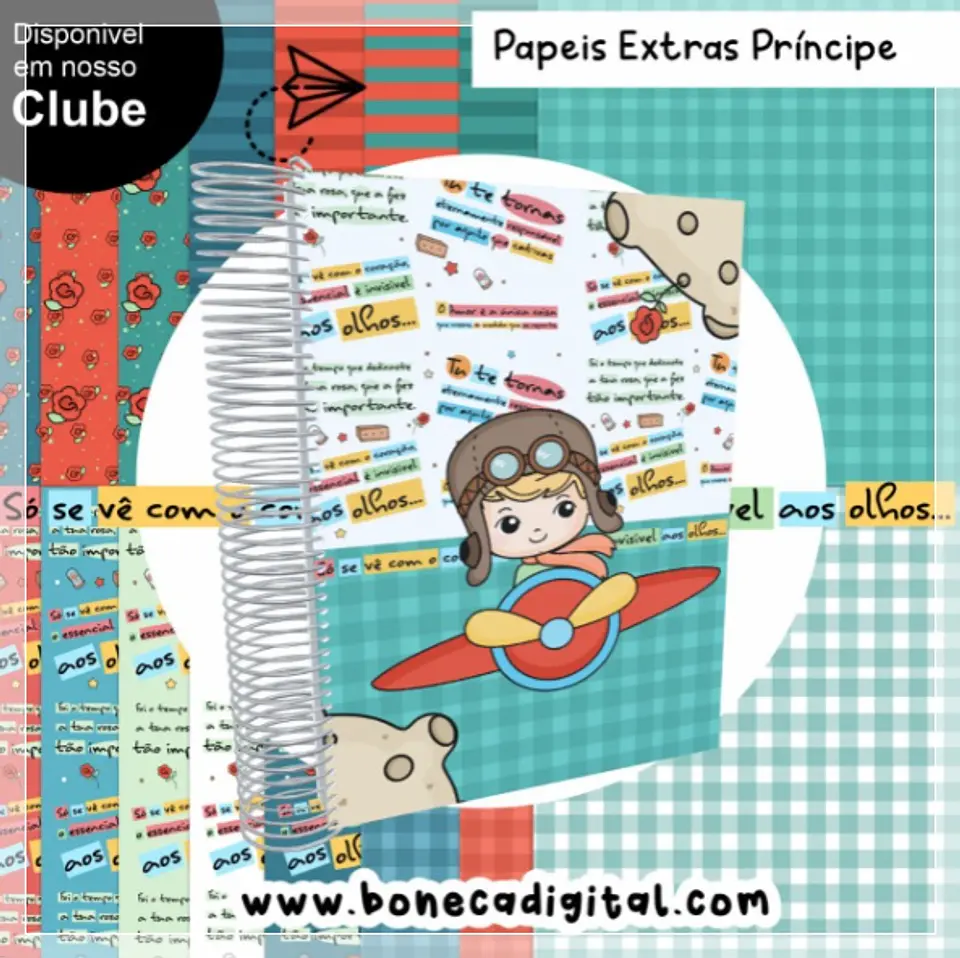 Kit Digital Bd Pequeno Príncipe Papeis Extras 32 1
