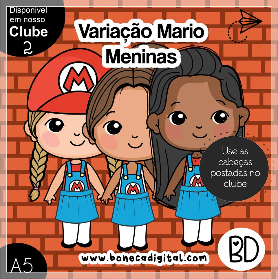 Kit Digital Bd Variação Mario Meninas 26 1