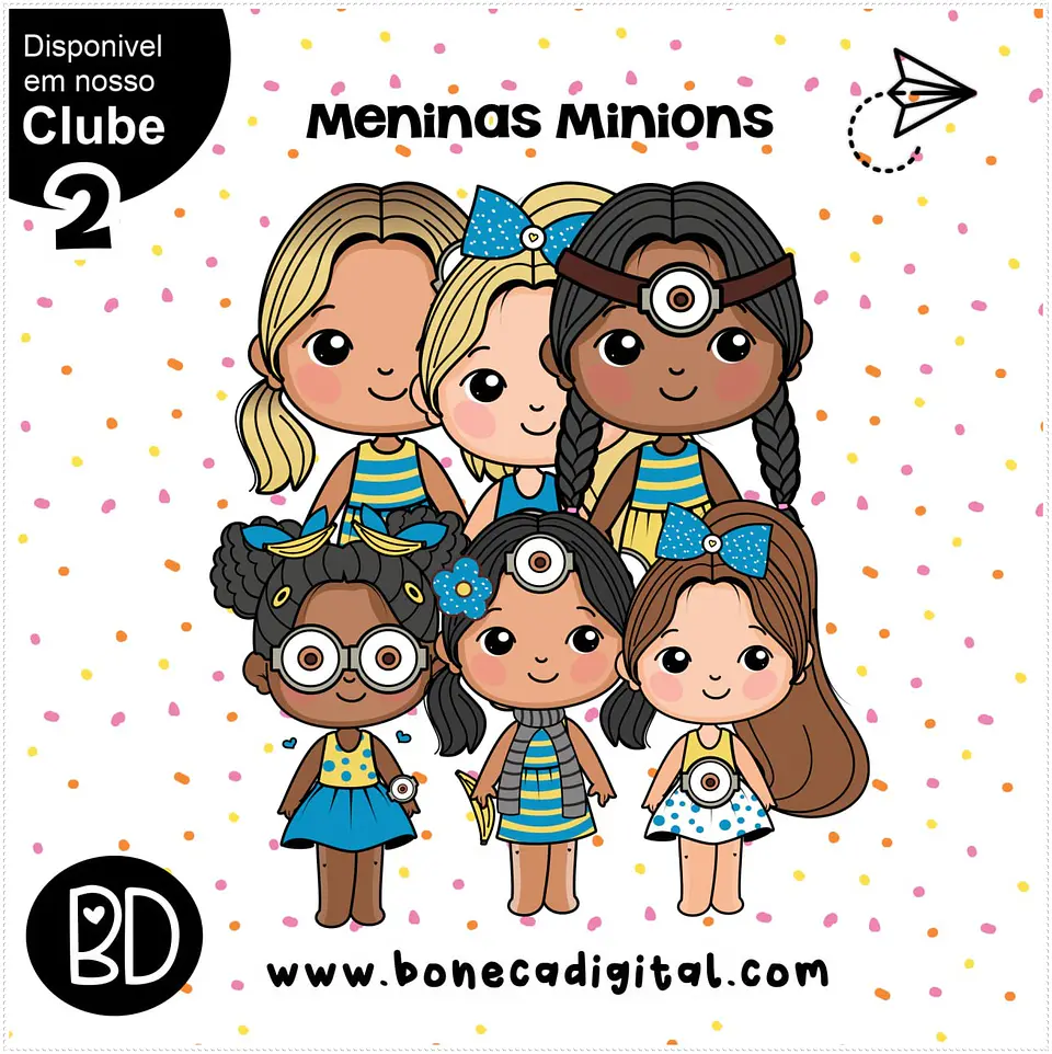 Kit Digital Minions Meninas 73 1