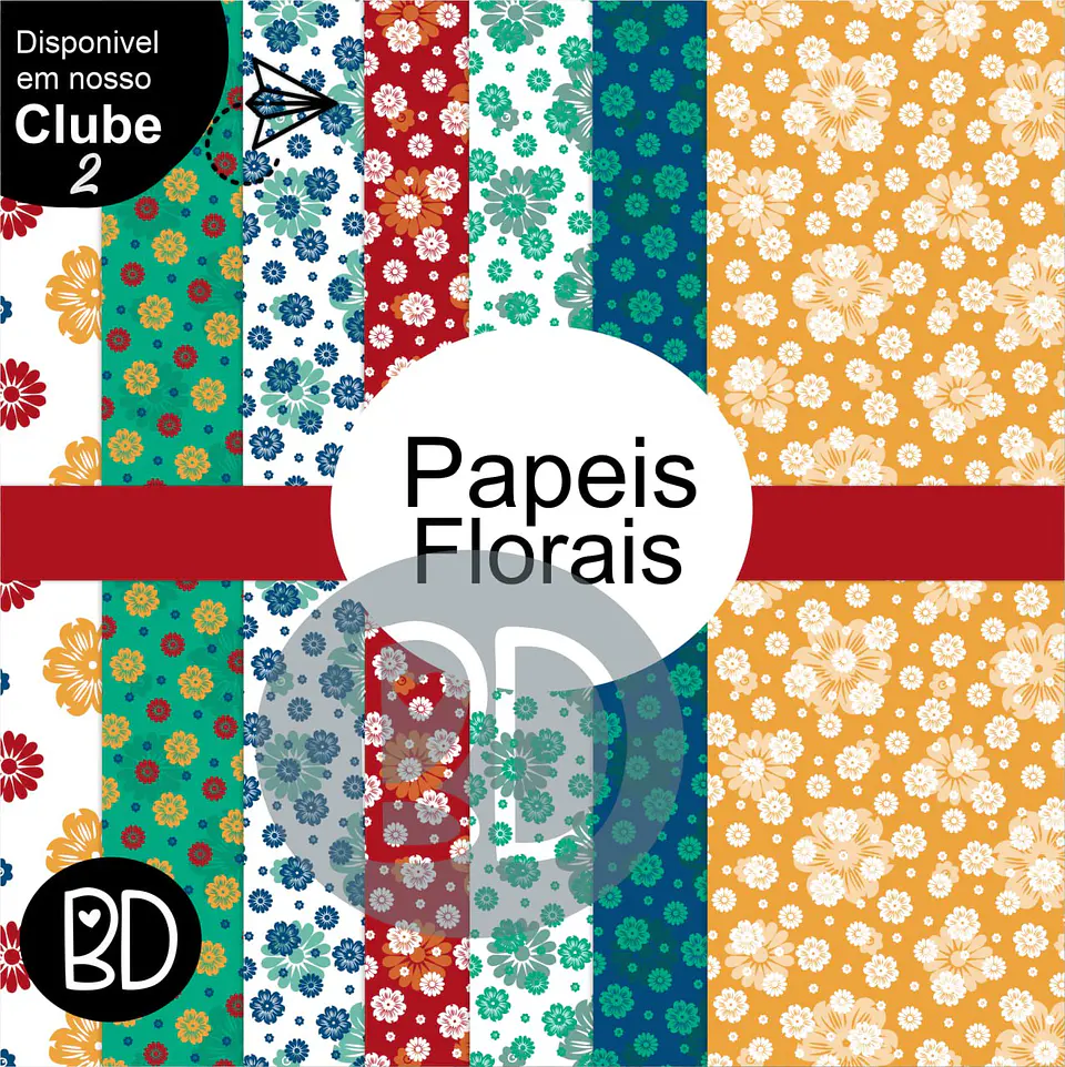 Kit Digital Papeis Floral 80 1