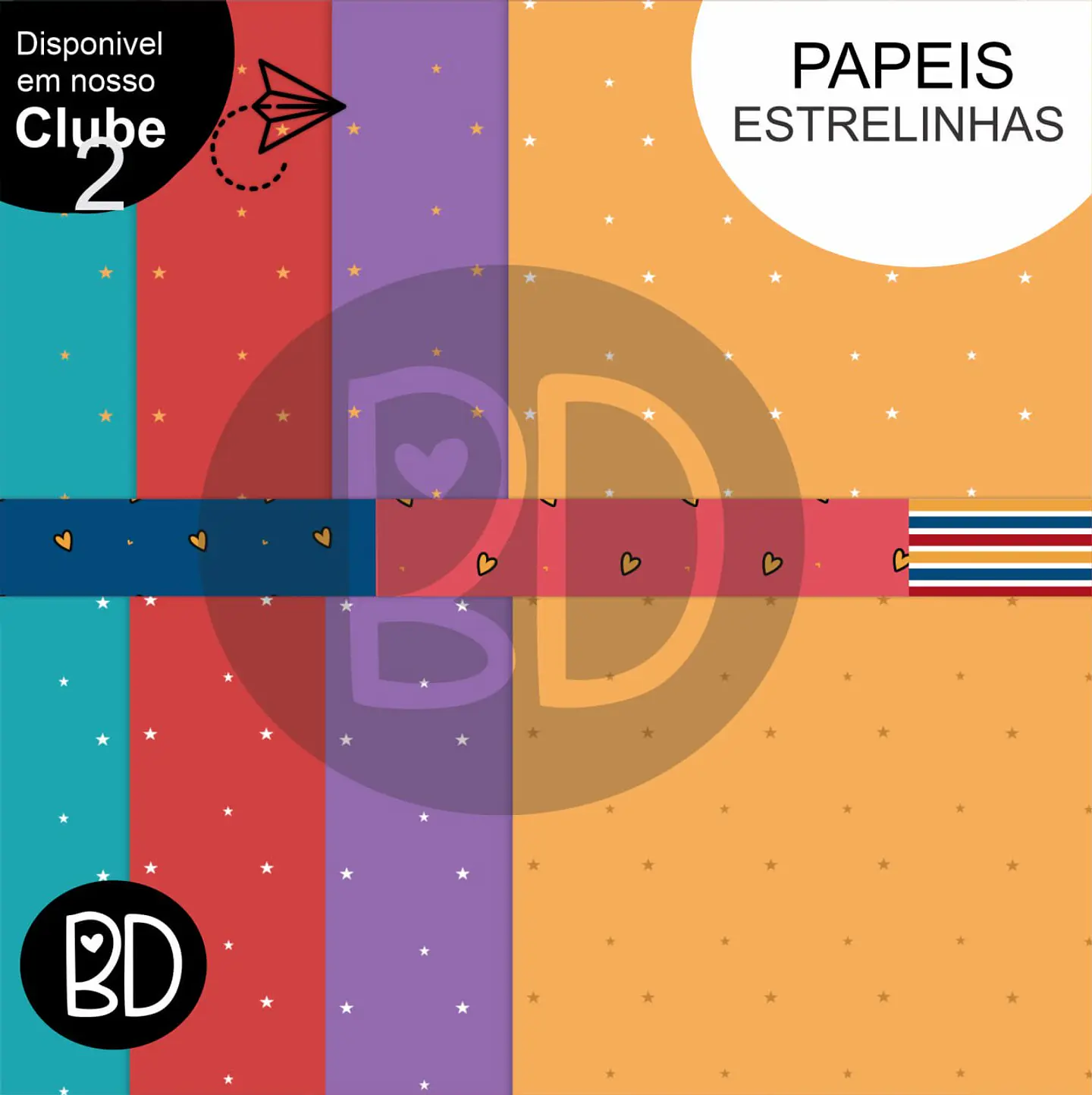 Kit Digital Papeis Estrelinhas 2 79 1