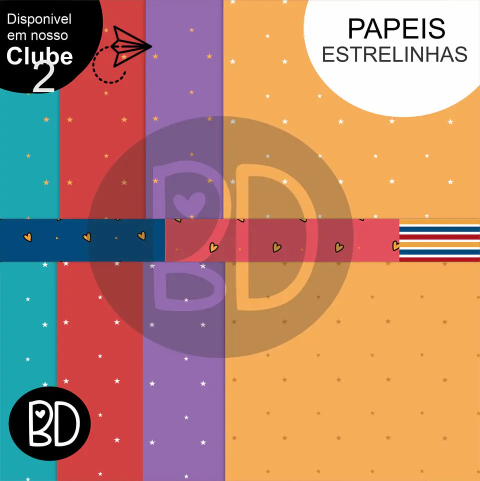 Kit Digital Papeis Estrelinhas 2 79 1