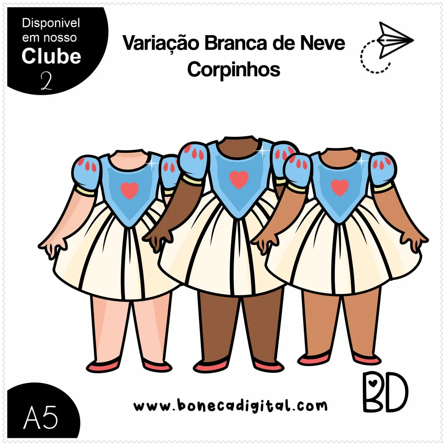 Kit Digital Variação Branca de Neve Corpinhos 17 1