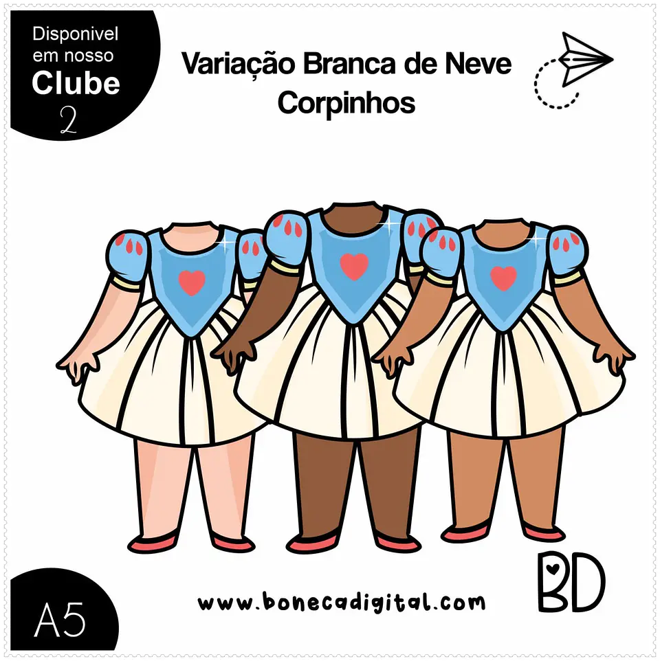 Kit Digital Variação Branca de Neve Corpinhos 17 1