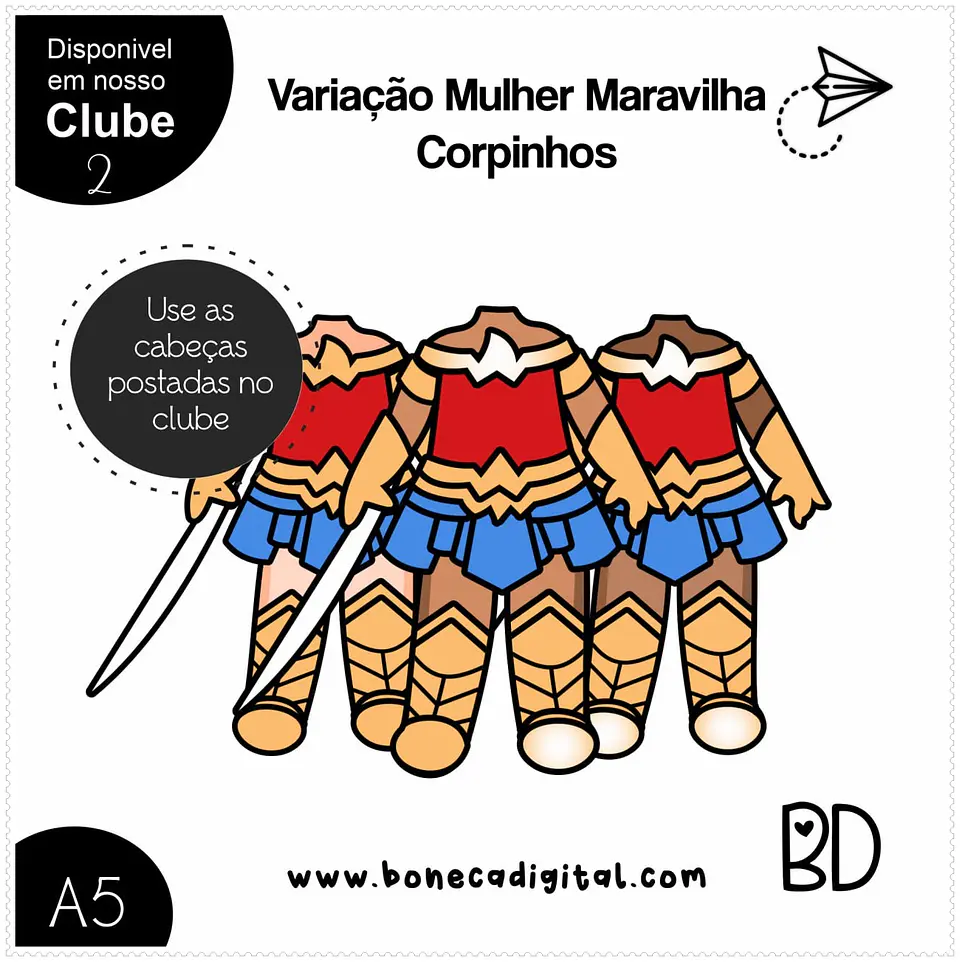 Kit Digital Variação Mulher Maravilha Corpinho 15 1