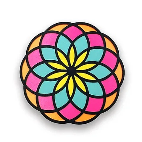 Arquivo de Corte Topo de Bolo Circulos e Geométricos Floral 31
