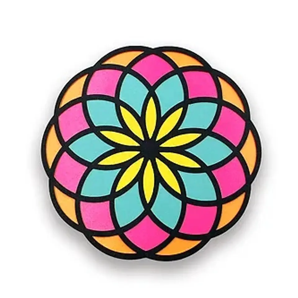 Arquivo de Corte Topo de Bolo Circulos e Geométricos Floral 31 1