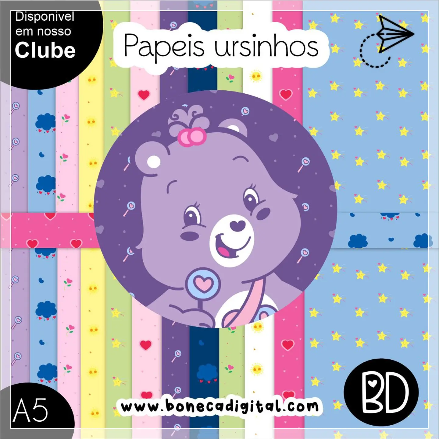 Kit Digital Papeis Ursinhos 45 1