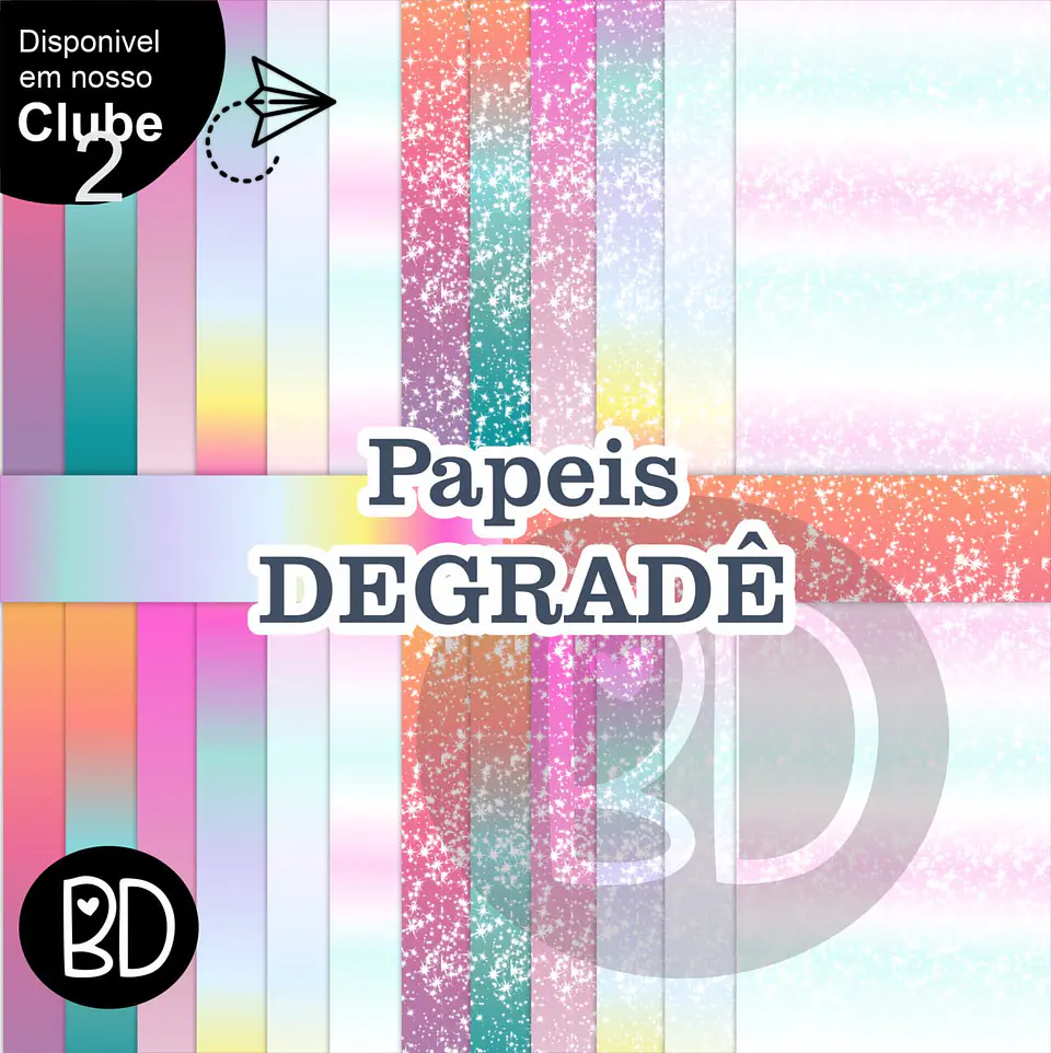 Kit Digital Papeis Degrade 50 1