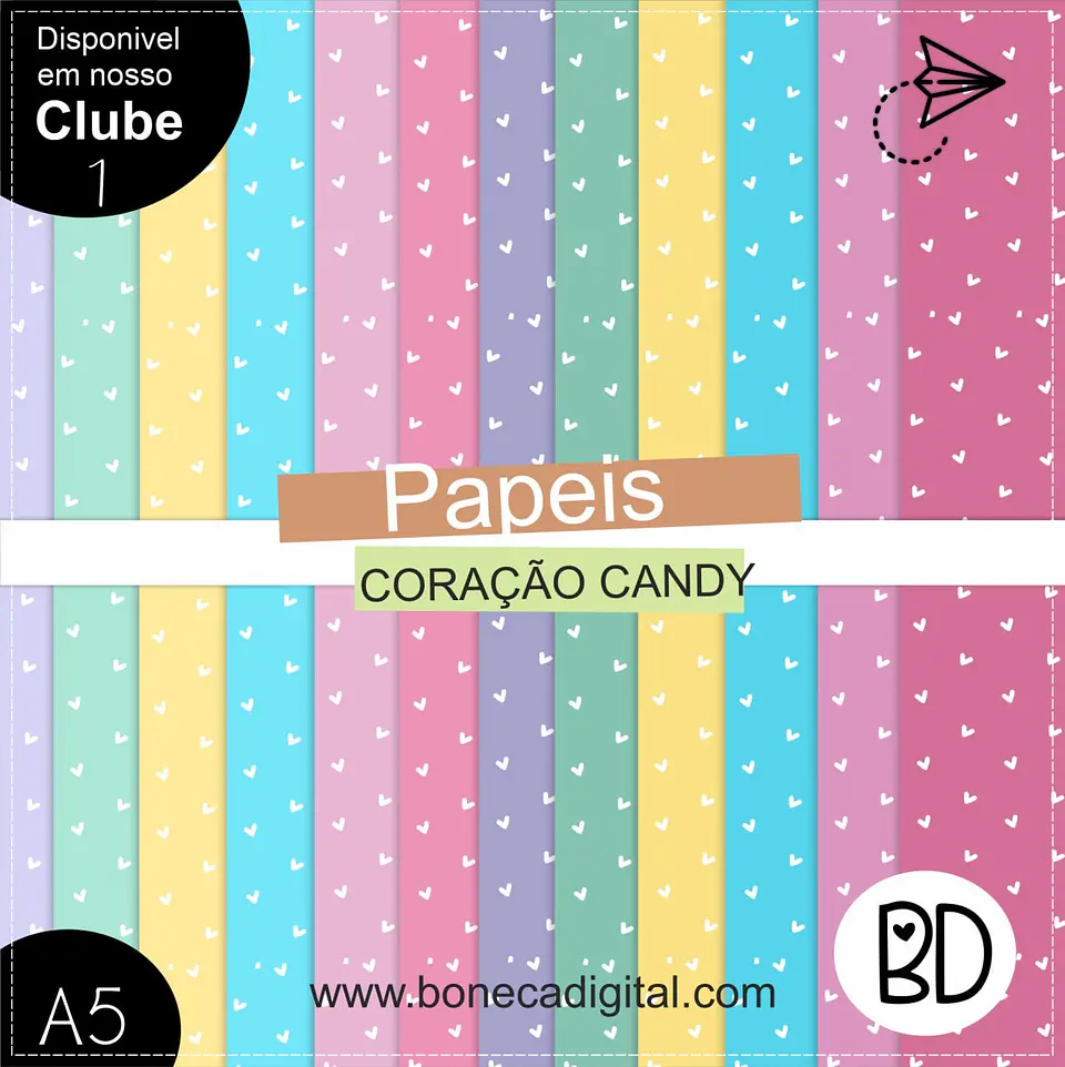 Kit Digital Papeis Coração 30 1