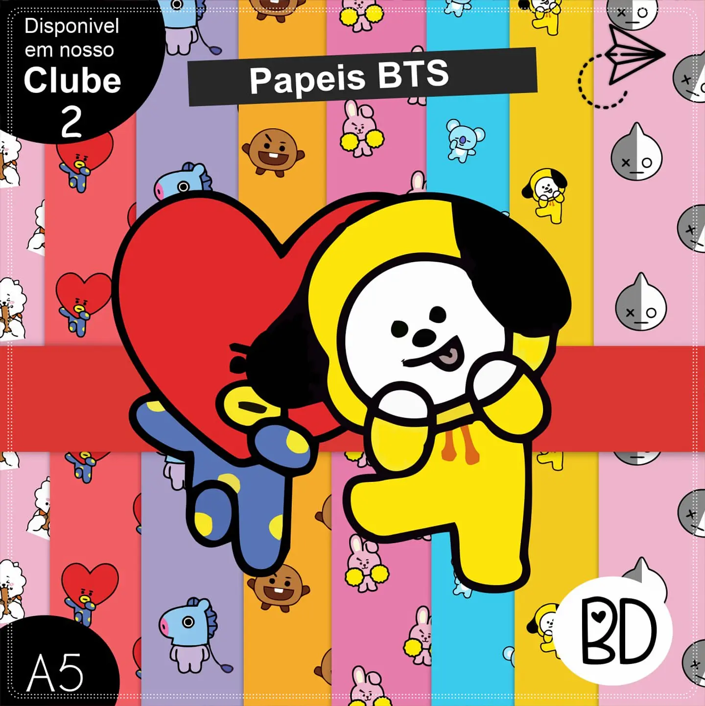 Kit Digital Bt21 Papéis 5 1