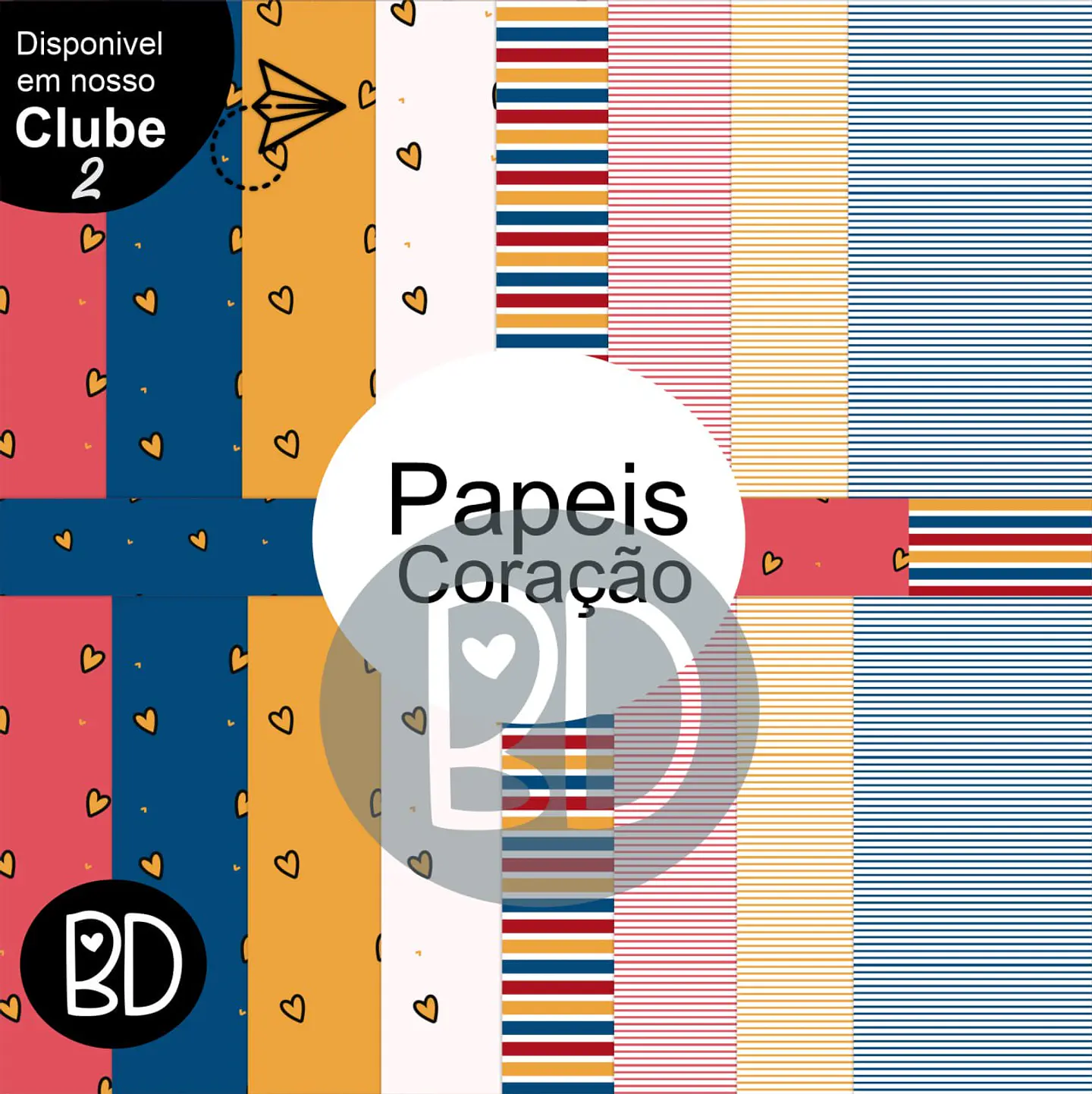 Kit Digital Papeis Coração2 75 1