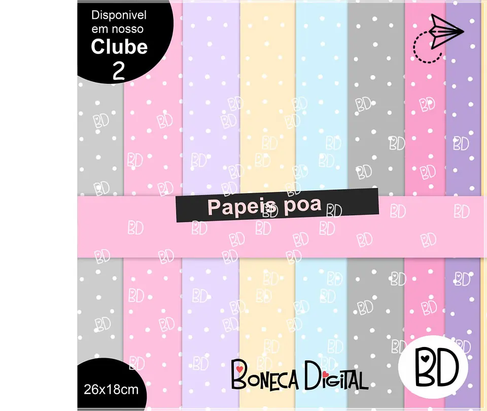 Kit Digital Poá 2 Papeis Digitais 65 1
