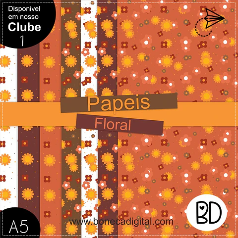 Kit Digital Papeis Floral Paleta 2 36