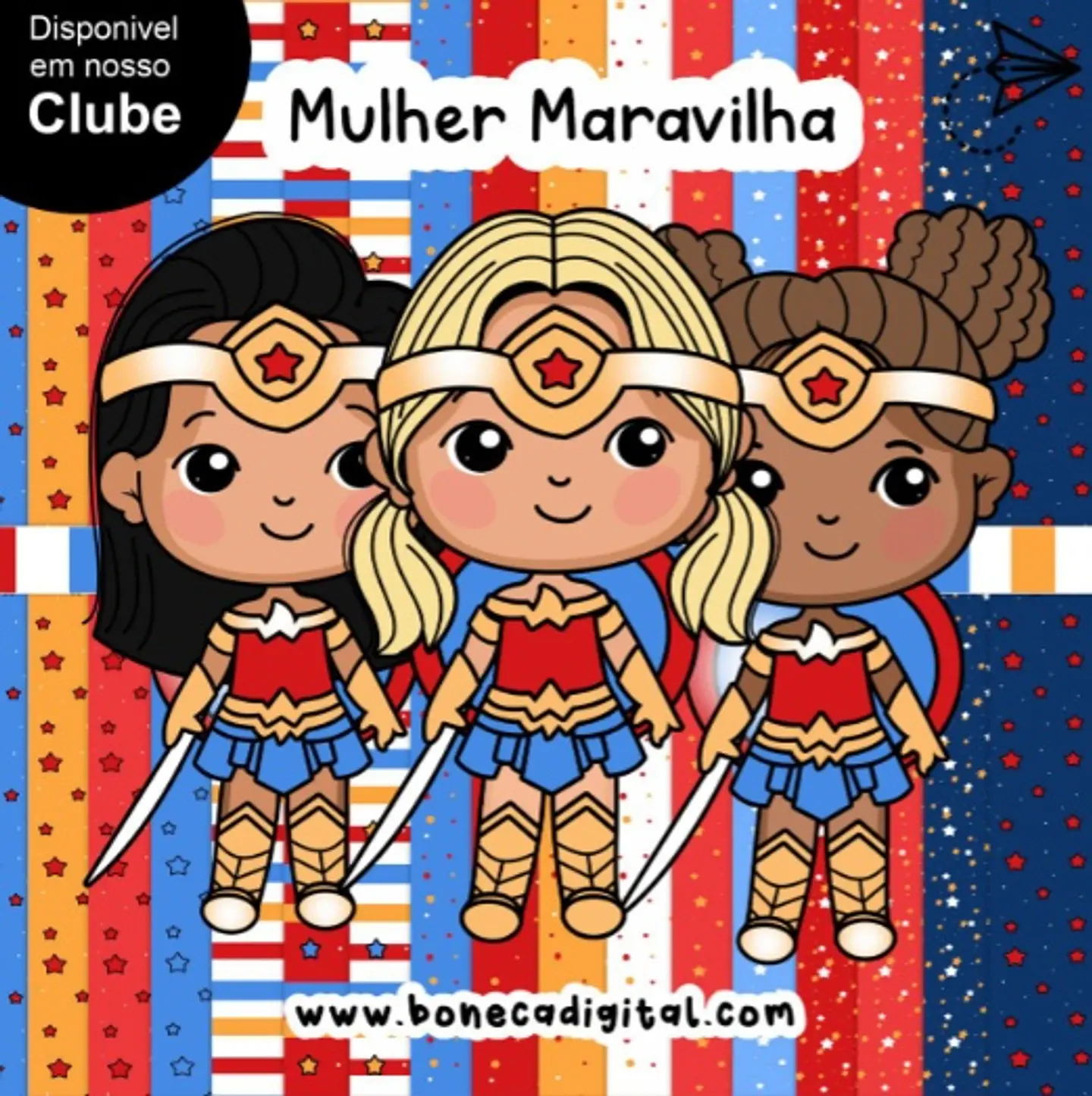 Kit Digital Mulher Maravilha Clube 41 1