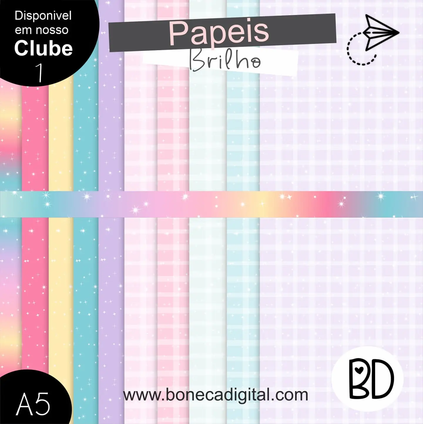 Kit Digital Papeis Brilho 24 1