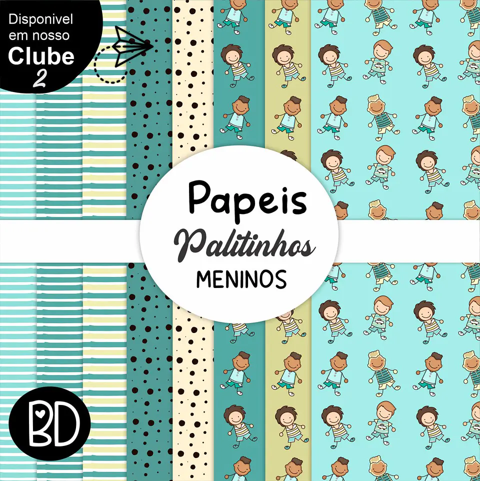 Kit Digital Papeis Palitinhos Meninos Paleta 2 92 1