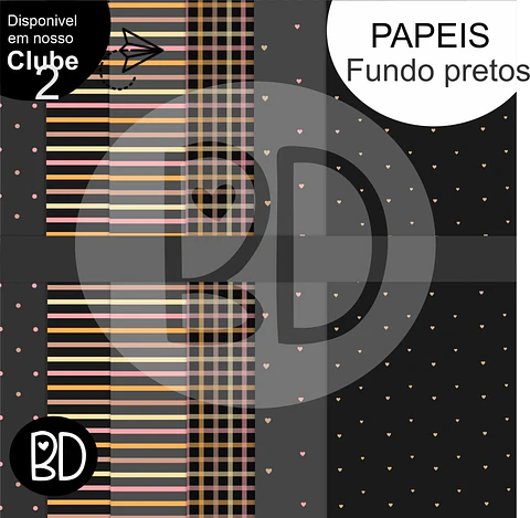 Kit Digital Papeis Fundo Preto 2 14