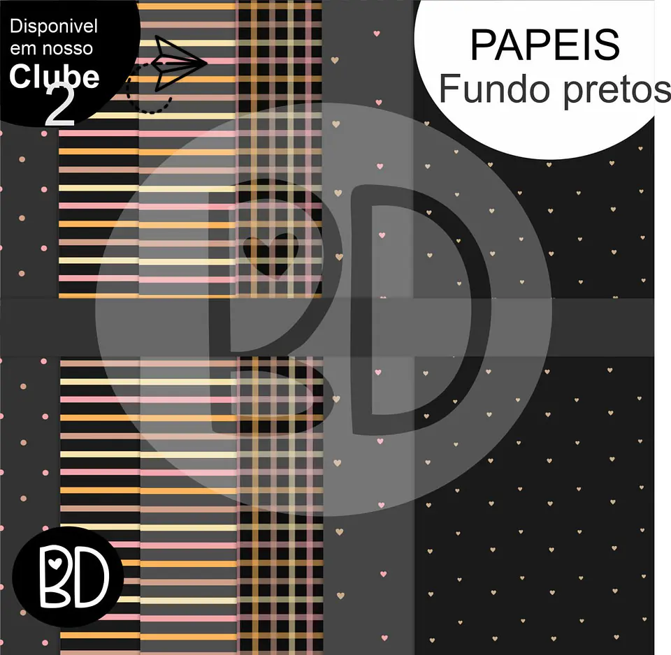 Kit Digital Papeis Fundo Preto 2 14 1