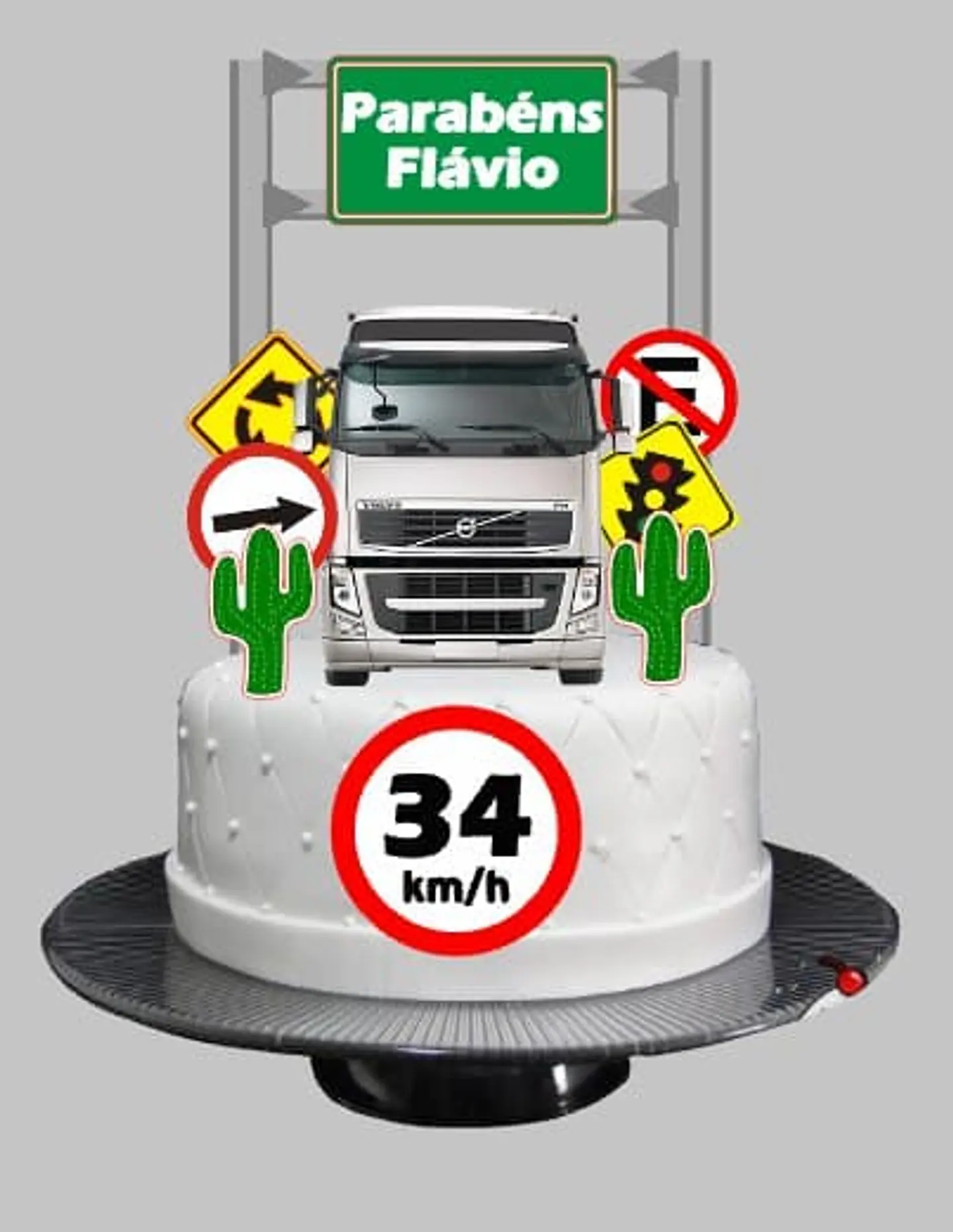 Arquivo de Corte Topo de Bolo Caminhão Caminhoneiro 4 1