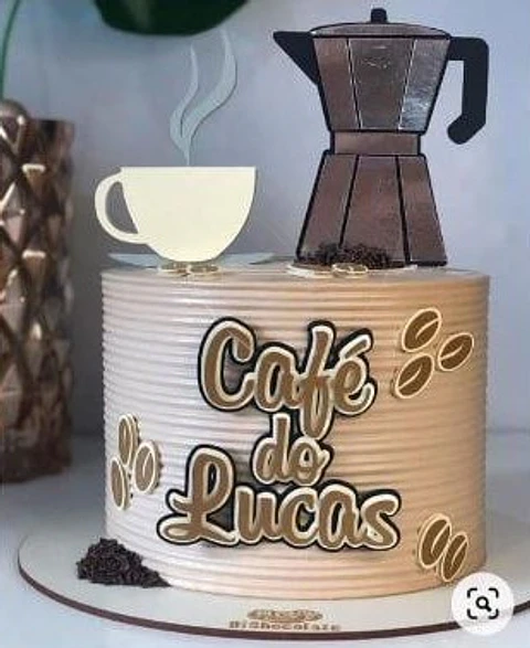 Arquivo de Corte Topo de Bolo Café Cafeteria 1
