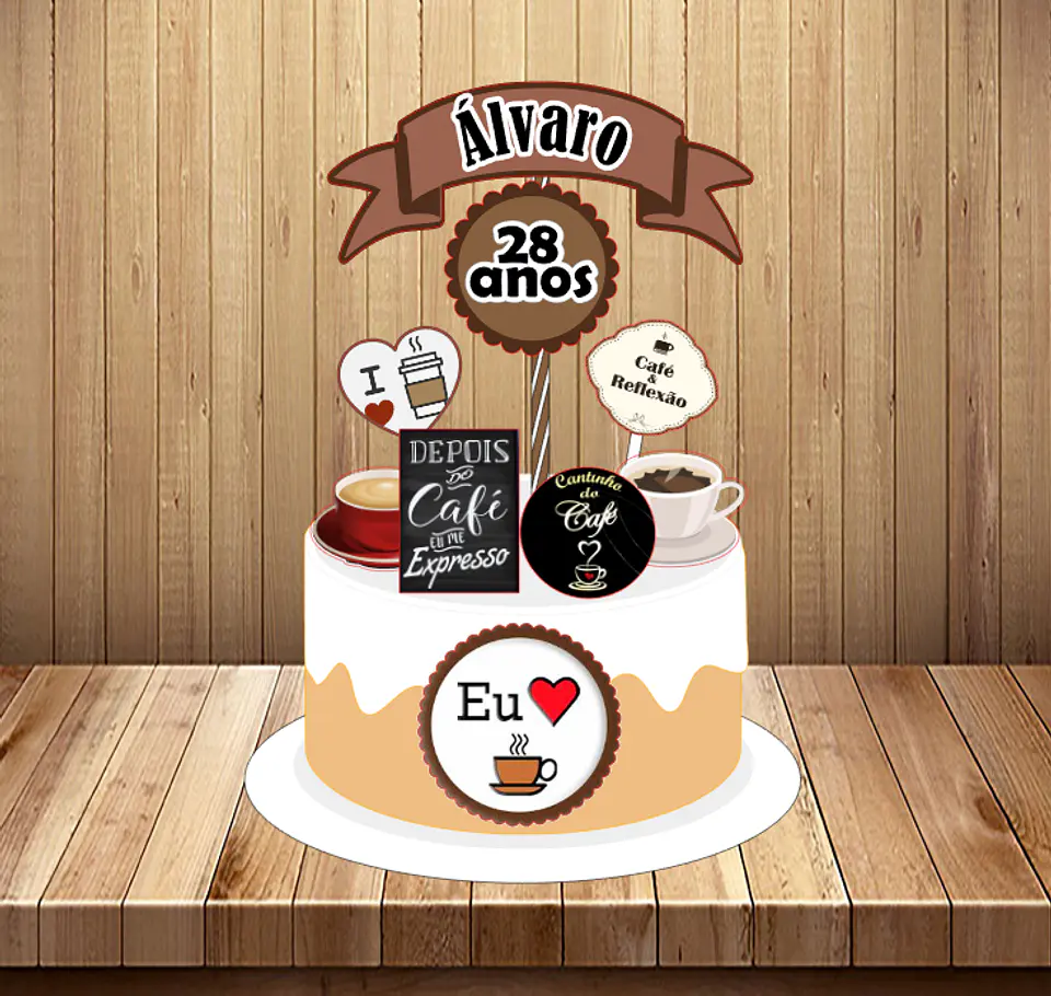 Arquivo de Corte Topo de Bolo Café Cafeteria 5 1