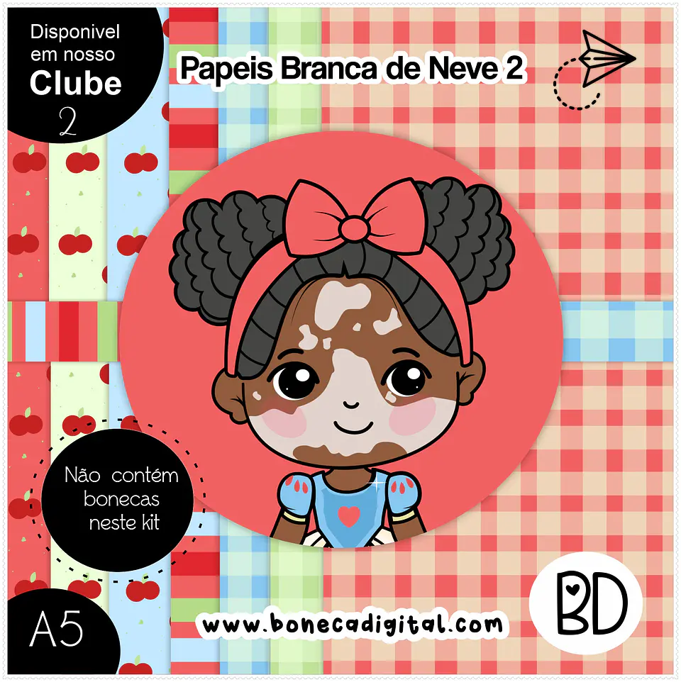 Kit Digital Papeis Branca de Neve 2 9 1