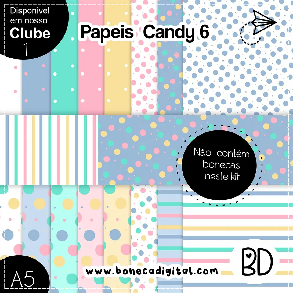 Kit Digital Candy Papeis 24 1