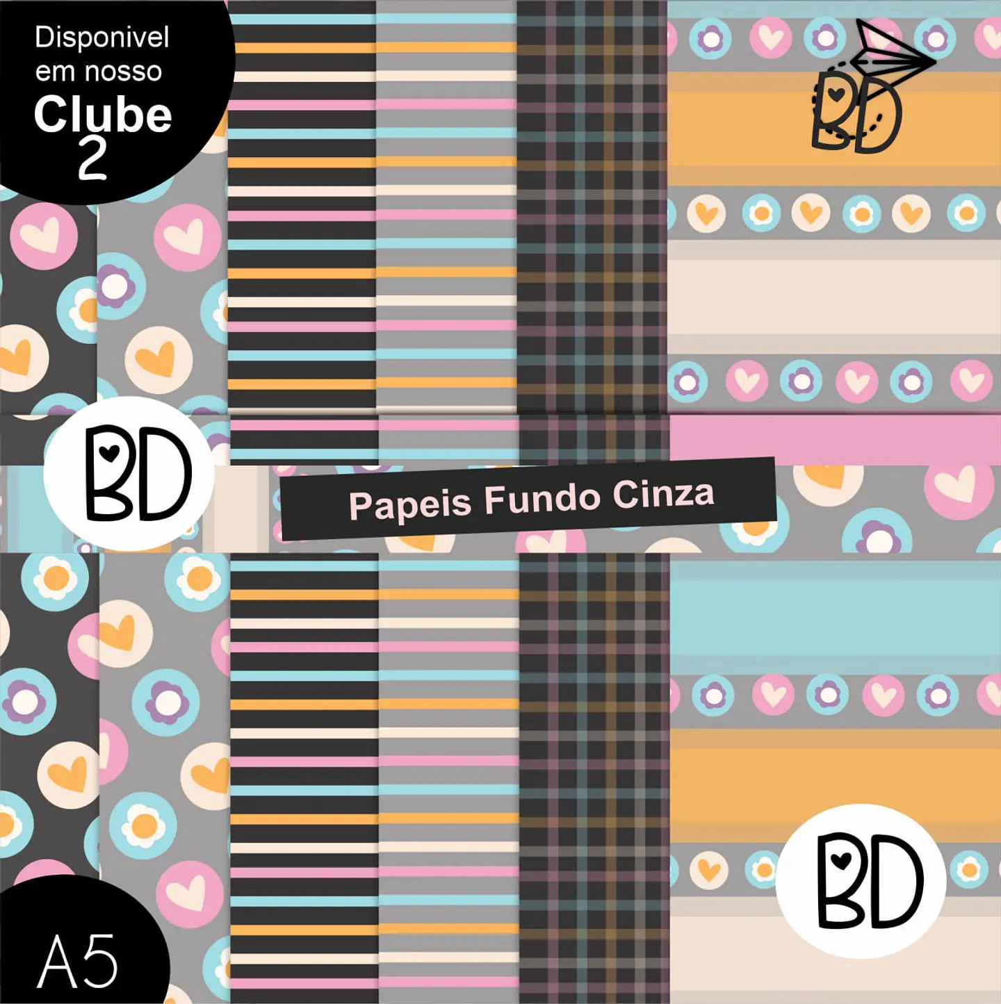 Kit Digital Papeis Fundo Cinza 83 1