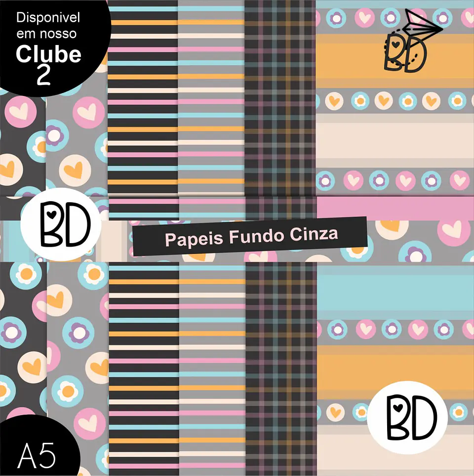 Kit Digital Papeis Fundo Cinza 83 1