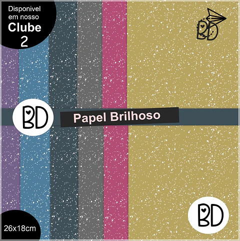 Kit Digital Brilhoso Papeis Digitais 1
