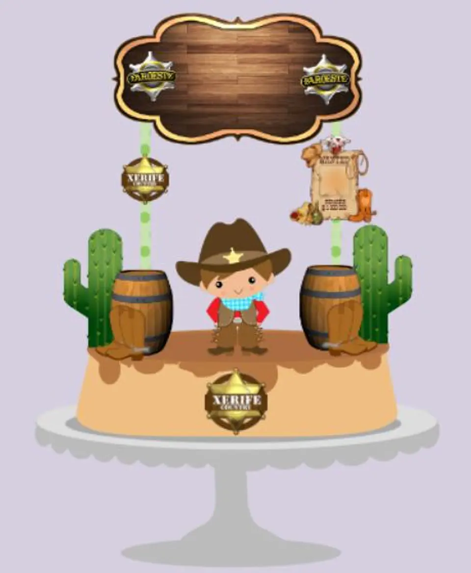 Arquivo de Corte Topo de Bolo Country Baby Cute Cowboy Cowgirl Boiadeira 3 1