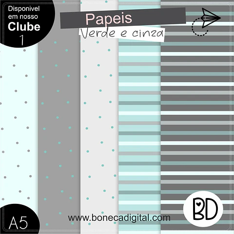 Kit Digital Azul Baby Papéis 44