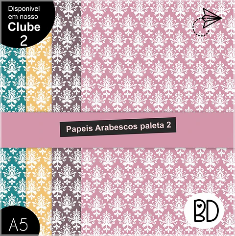 Kit Digital Arabesco 1 Papeis Digitais 40