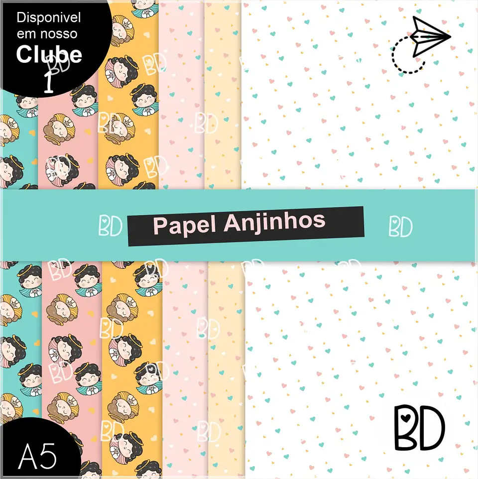 Kit Digital Anjinhos Papeis Digitais 39 1