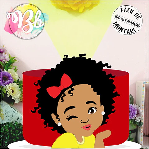 Arquivo de Corte Topo de Bolo Cacheada Afro 6