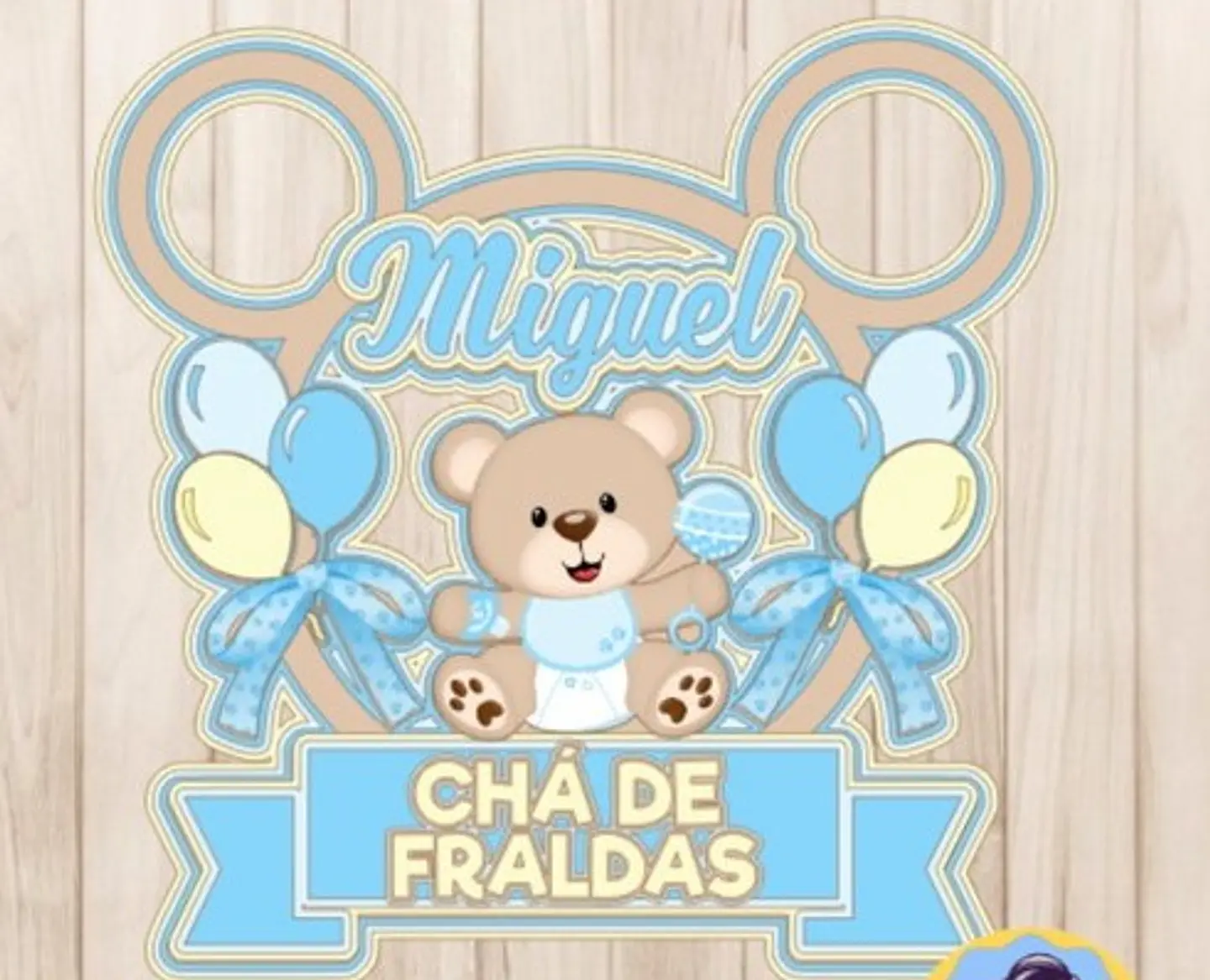 Arquivo de Corte Topo de Bolo Chá de Bebê Chá de Fraldas 42 1