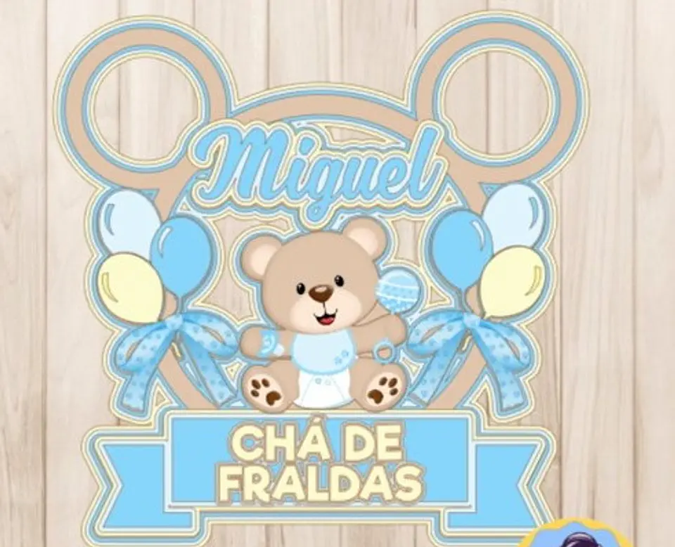 Arquivo de Corte Topo de Bolo Chá de Bebê Chá de Fraldas 42 1