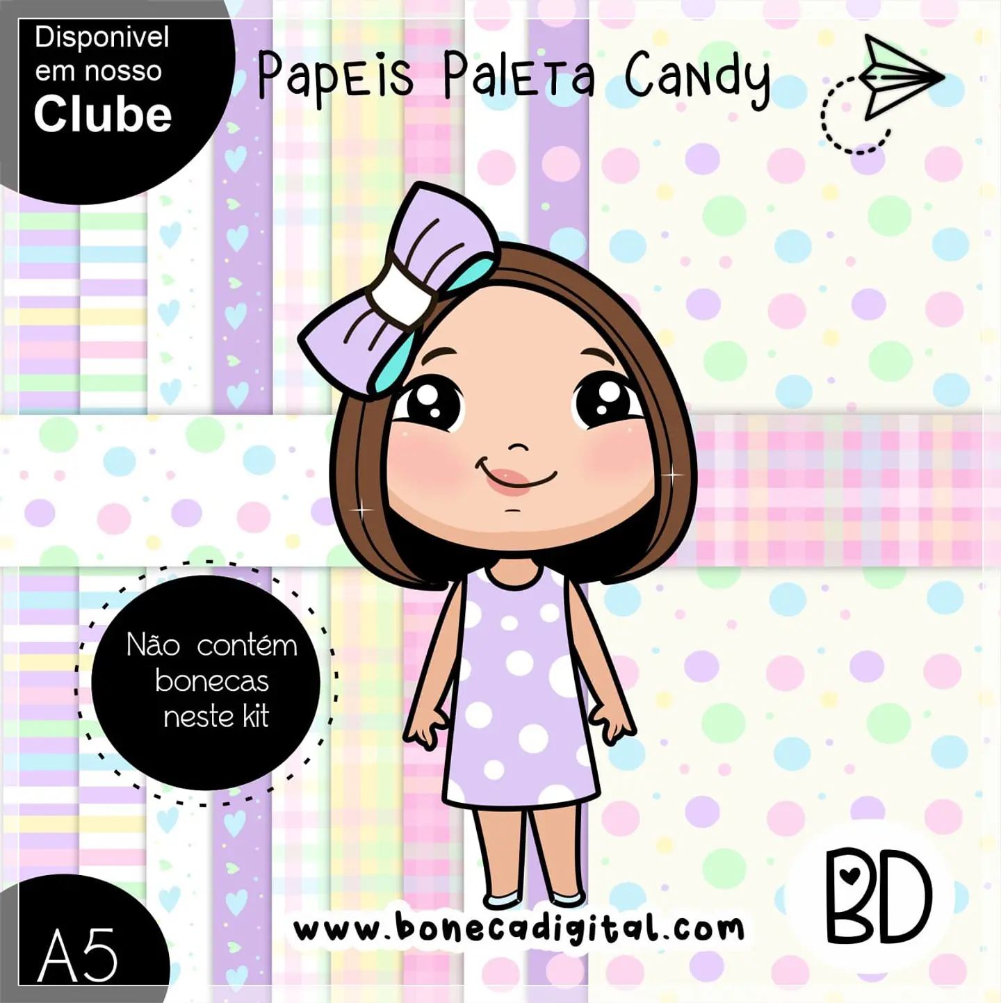Kit Digital Papeis Paleta Candy 18 1